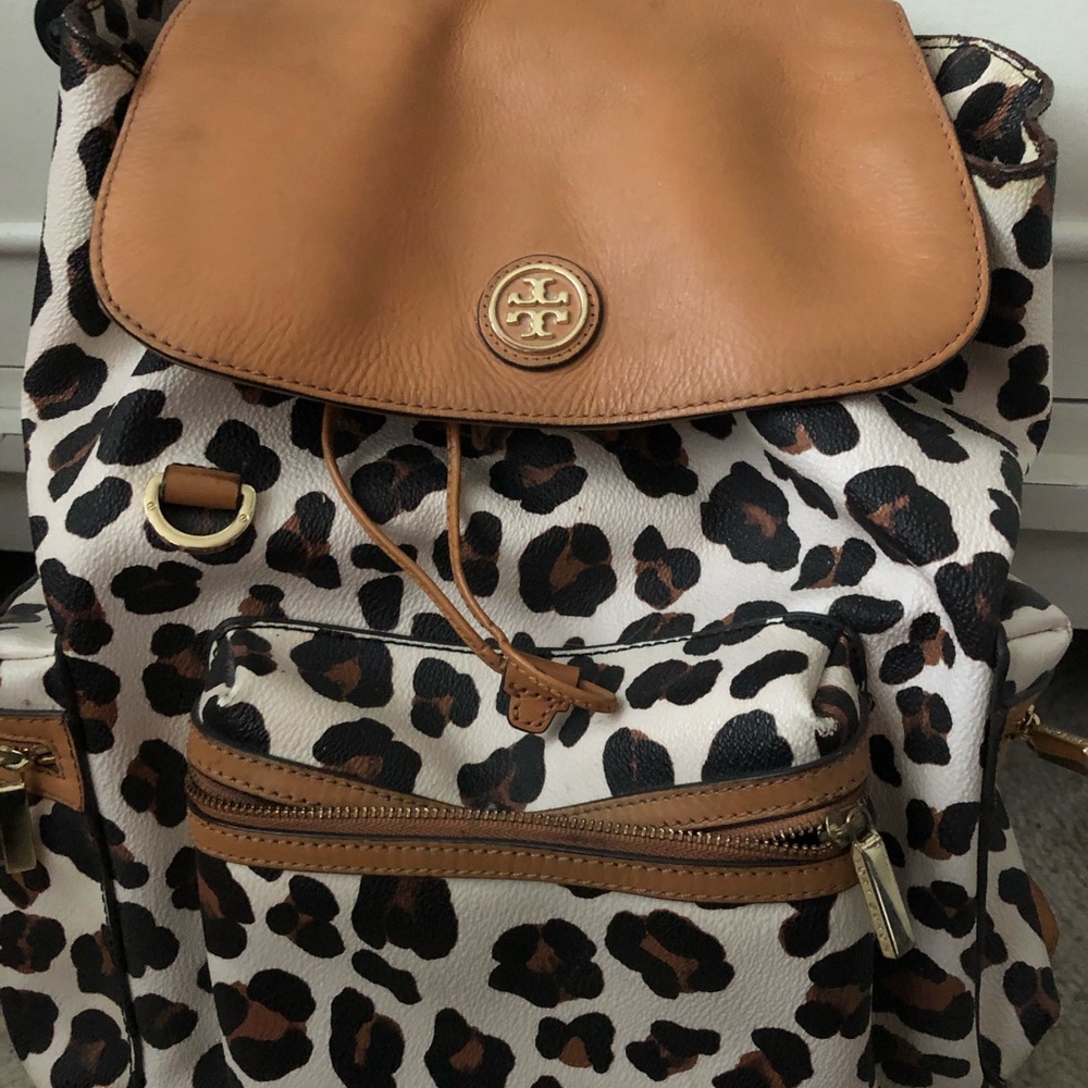 Tory Burch ocelot backpack